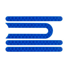 Scratch And Wear Resistant Reflective Covers For Bicycle Rims And Scooter Reflectors Blue
