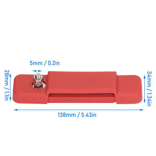 Distribution Block Busbar 12-Points 48VDC 150A Power Terminal with Cover 1