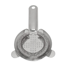 Stainless Steel Cocktail Strainer, LongHandle, Fine Mesh, Easy Storage, MultiUse For Ice, Fruit, Cocktails, Silver