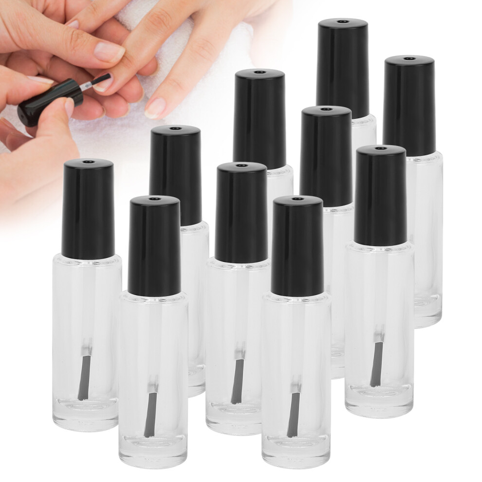 8ml Nail Polish Bottles 10 Pack Glass with Brush & Funnel for Art & Nails