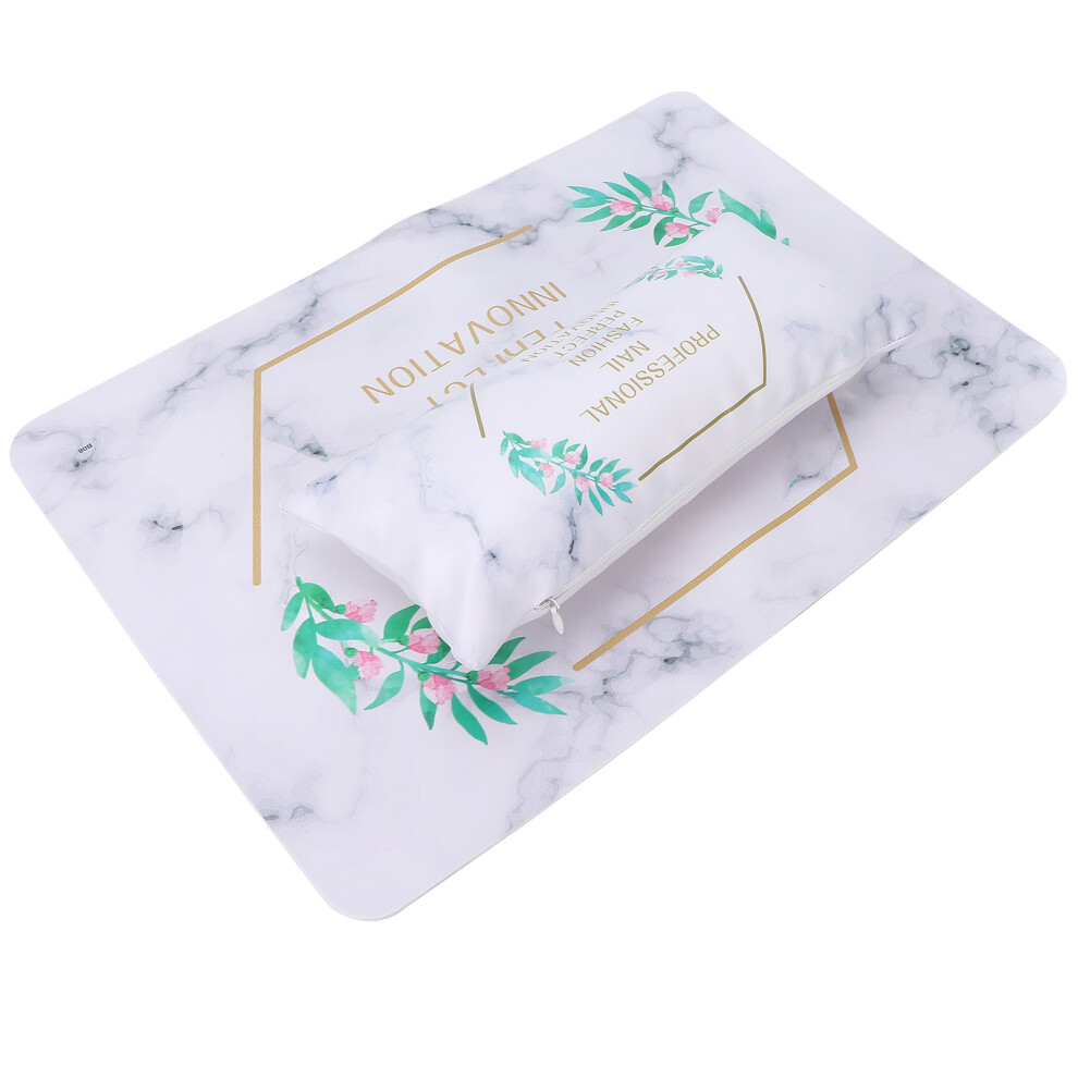 Soft PU Leather Nail Hand Pillow & Mat Set â Detachable & Washable, 27x12cm