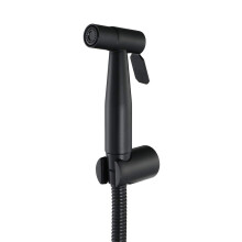 Toilet Sprayer Matte Black Brass Portable Shower Head for Bathroom Cloth Diapers and Pet Cleaning, Adjustable Pressure