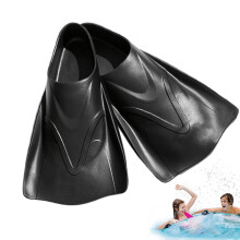 Swimming Fins - Short Snorkeling Fins for Daily Training and Competition, Lightweight, Adjustable Size, Durable Material