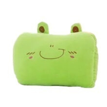 Winter Cartoon Plush Pillows Hand Warmers For Adults 30x20cm Green Nap Pillow Cushion Children's Day Gift