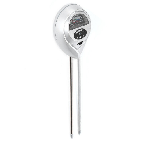 3-in-1 Soil Tester for Moisture, pH & Light Detection Silver