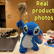 (Blue High Priest) 13200pcs Stitch Building Blocks Model - Classic Plastic Figurine With Staff & Starry Night Sky, Indoor/Outdoor Decor