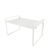 Mini Kitchen Storage Rack White Etagere For Kitchen Cabinets SpaceSaving Shelves Adjustable MultiTier