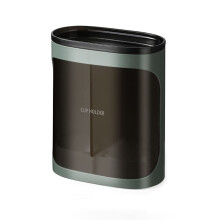 Paper Cup Dispenser Punch Wall Mounted Dustproof Holder with Visible Window for Bathroom
