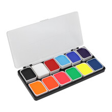 Hypoallergenic Face Painting Palette, Non Toxic For Sensitive Skin, Vibrant Colors Including Glow Effects, Water Activated, Eco Friendly Material,