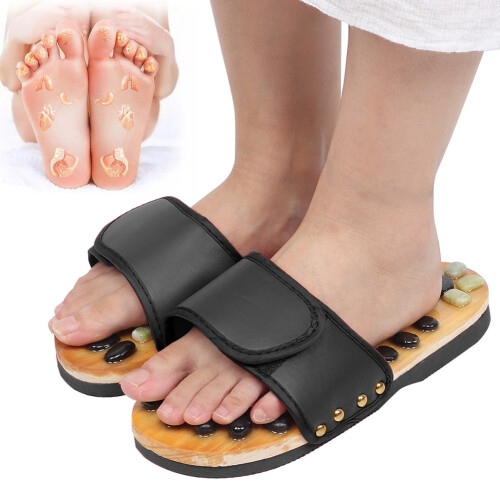 Εργονομικά σανδάλια ρεφλεξολογίας Acupressure από φυσικό πετράδι, παπούτσια μασάζ με 2