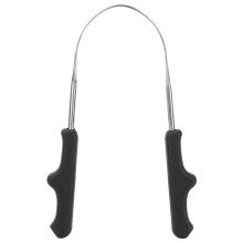 Healthy Oral Care Stainless Steel Tongue Scrapers Ergonomic Handles Flexible Blade Reusable Tools Two Handles For Stability Removes Tongue Coating