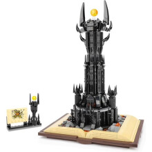 Building Block Castle Set, Collectible Model Kit with Hidden Compartments, ABS Environmental Protection Materials Used, Light-Up Features via