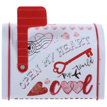 Holiday Tinplate Candy Box Cute Mailbox Design Metal Biscuit Container For Sweets Cookies Tea And Jewelry Packaging