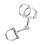 Silver Equestrian Horse Snaffle Bits Keychain DShaped Durable ZineAlloy 10