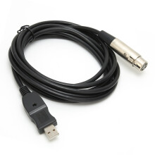 Cavo di collegamento per microfono, 3 metri da USB a XLR con design autobloccante per registrazioni audio nitide e senza rumore, plug and play per