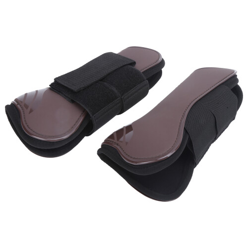 Horse Leg Guard PU Elastic Thickened Obstacle Protector Brown XL 1