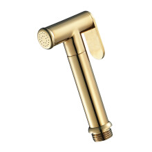 Handheld Bidet Sprayer For Toilet Brass Round Sprayer Pressure Kit For Cloth Diaper Cleaning And Pets Shower Gold