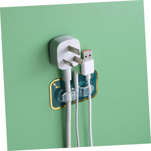 SelfAdhesive Wire Clamp Clips 8Pack, Plastic Cable Organizer For Wall And Desktop, Easy Install Cable Holders 2