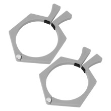 2 pezzi 20oz Tazza in ABS grigia per sublimazione con presa antiscivolo e lato piatto