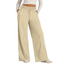 Wide Leg Joggers for Women, Lightweight, Oversized, Drawstring Elastic Waist, Pockets, Baggy Trousers, Turquoise XXL