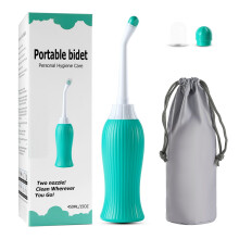 Angled Neck Design Handheld Bidet Spray for Feminine Cleansing, 450ml Portable Travel Bidet with Retractable Nozzle, BPA-Free Material for Postpartum