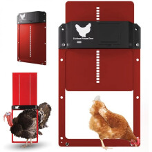 Automatic Chicken Coop Door with USB-C Charging Support, Timed Mode Programmable Control, USB-C Charging Timed Mode for Smart Farming Automation and