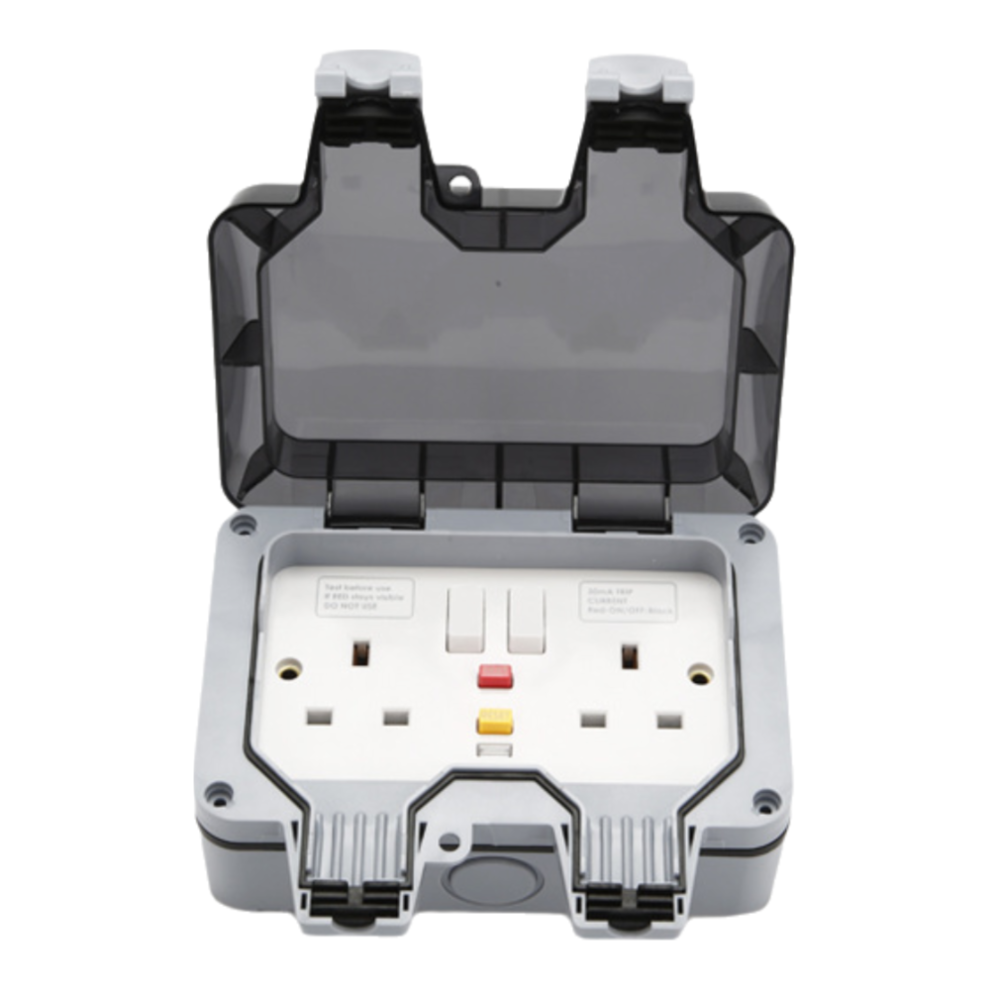 Weatherproof Outlet With Extension Cord And Led Indicator, Weatherproof Outlet, Outdoor Outlet Box With Ip66 Rating And Lockable Cover, All Weather 9433291561225
