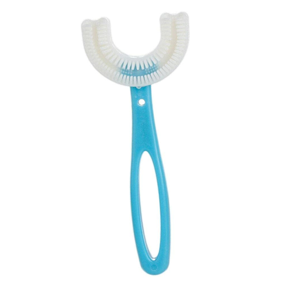 Kids Ushaped Toothbrush With Gentle Cleaning For Comfortable Oral Care 612 Years Blue