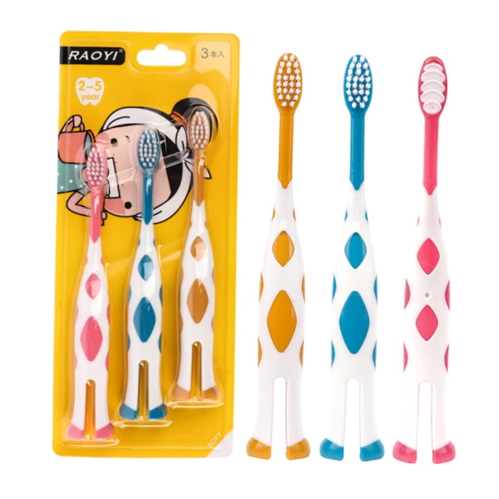 6pcs Soft Bristle Kids Toothbrush Ages 25 with Ergonomic NonSlip Handle for Boys and Girls