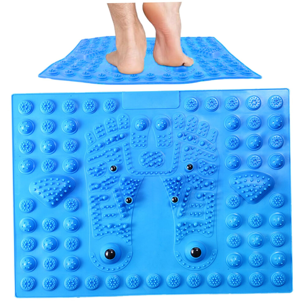 Foot Massage Mat 15.4x11.4 TPE Acupressure Pad for Pain Relief Circulation and Stress Reduction