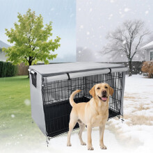 Heavy Duty Dog Crate Cover Grey 36x24x25 In For Wire Crate Indoor Outdoor Breathable Window And Door Medium Cage