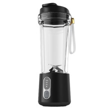 USB Rechargeable Portable Blender 4000mAh Mini Travel Smoothie Maker with AntiSlip Lanyard Black