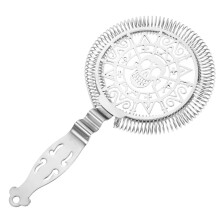 Stainless Steel Cocktail Strainer with Ergonomic Grip and Uniform Filter Holes for Bartenders Silver