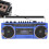 Classic 80s Style Retro CD Player Boombox MultiBand AM/FM/SW12 Bluetooth 5.0 USB SD Red 1