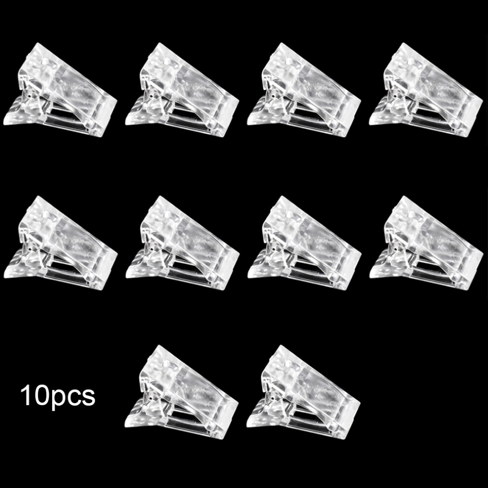 Polygel Nail Forms Quick Building Nail Tool UV LED Builder Clamps Finger Nail Extension Reusable Transparent Gel Nail Clips Eco Friendly High Quality