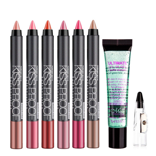 Κρεμώδες Lip Liner μακράς διαρκείας, αδιάβροχο σετ κραγιόν που δεν μουτζουρώνει για