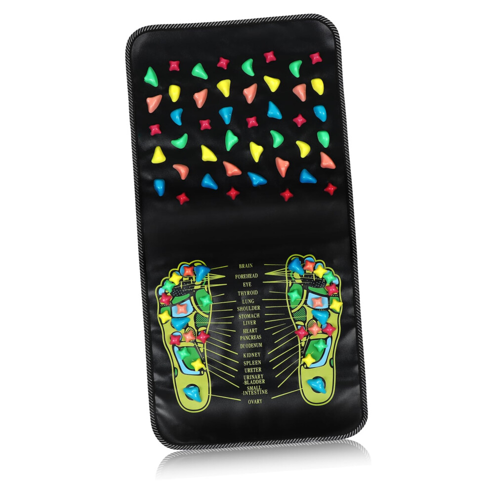 Foot Massage Mat with Stone Acupressure for Home and Travel, WearResistant Manual Foot Massager