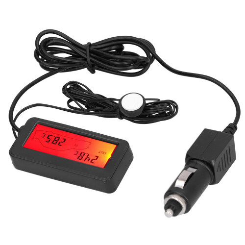 Mini Electronic Thermometer with LCD Display, 12V, 7.5x3.3x1.4cm 2
