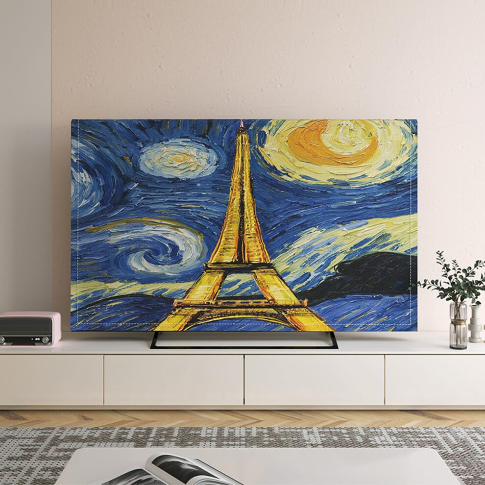 Television Cover Modern Art Indoor Tv Dustproof Cover For Lcd Led Antiskid Desktop Or Wallmounted Tvs 3270In 9094768650349