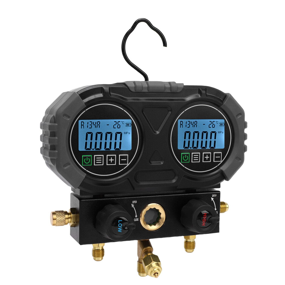 Digital Hvac Manifold Gauge 06000 Kpa Accurate Pressure Measurement R134a R1234yf With Back Hook 9094768648711