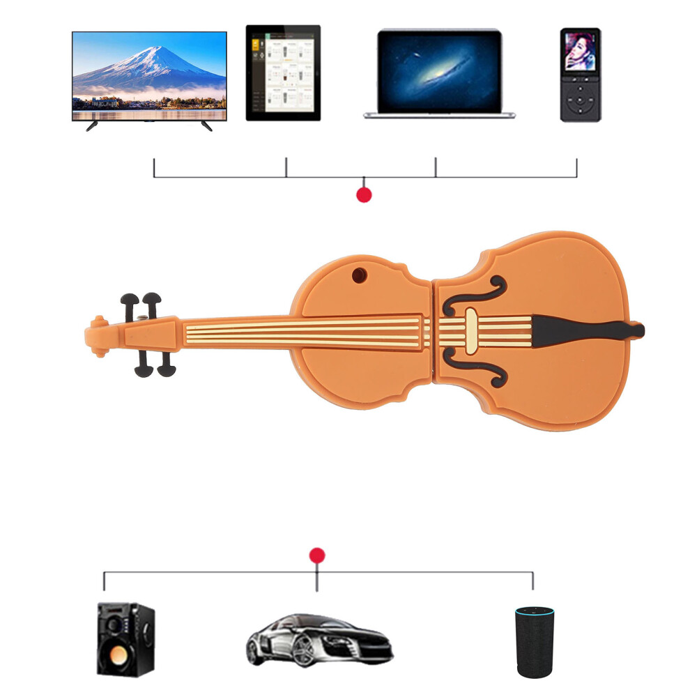 Violin Model 64Gb Usb - Perfect Gift For Music Lovers & Data Needs 4661378010907