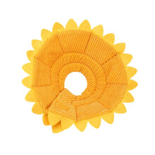 Sun Flower Shape Cat Cone Collar Adjustable Soft Cloth Recovery Collar For Cats Lightweight Size S
