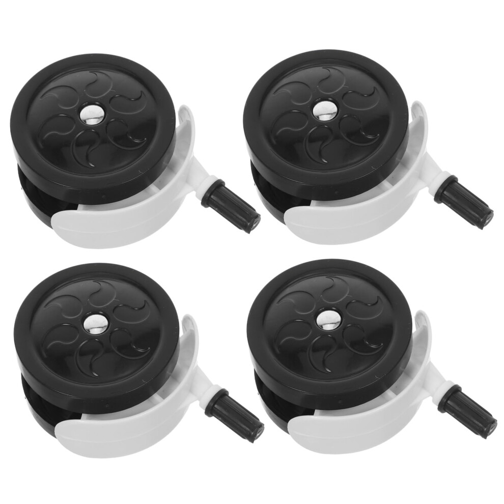 4PCS Silent Swivel Stroller Wheels Detachable Replacement For Pram Walker Trolley Enhanced Maneuverability Quiet Glide