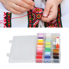 50 Colors Embroidery Thread Set, Cotton Floss, Cross Stitch & Bracelet String
