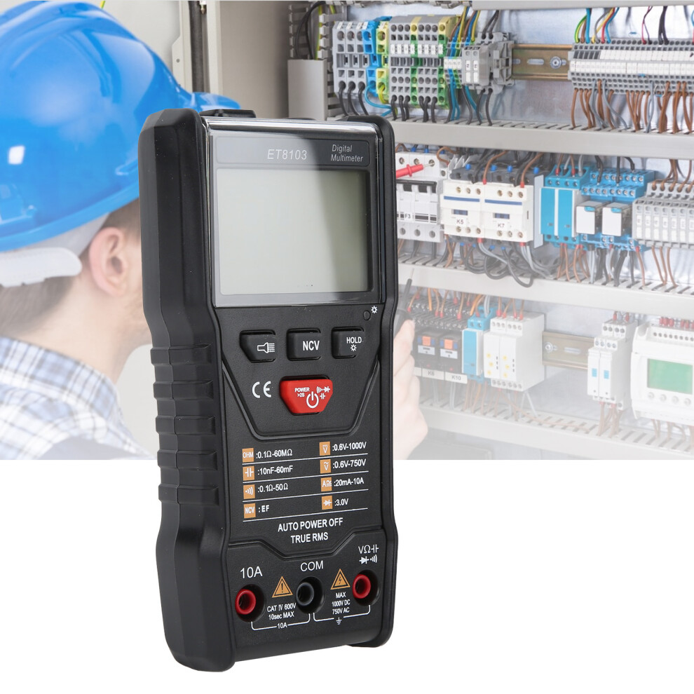 Et8103 Digital Multimeter Lcd Backlit 6000 Counts, Portable 8331378014279