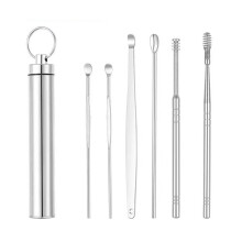 Kit de îndepărtare a cerumenului cu rotație de 360 de grade, design spiralat, set de instrumente pentru scoaterea cerumenului din oțel