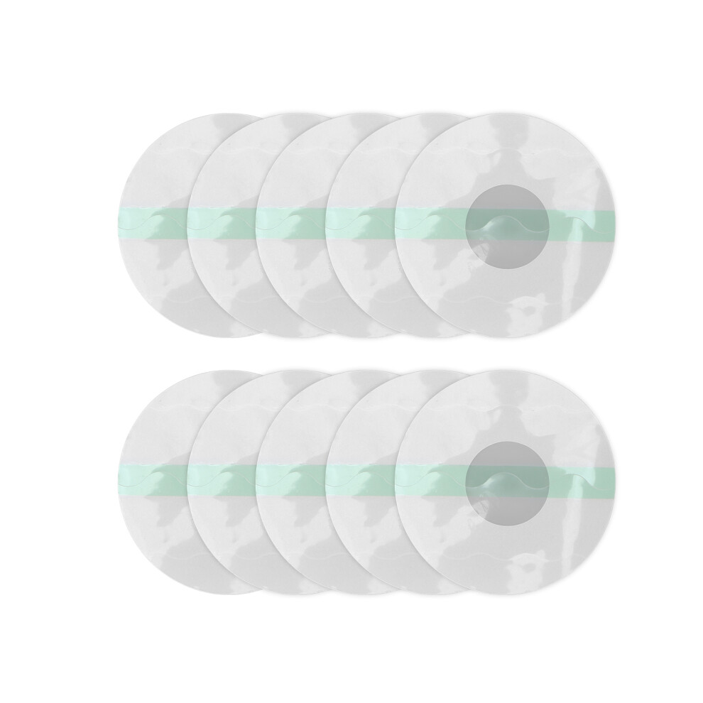 Freestyle Libre Sensor Cover with No Glue in The Center, Latex-Free Hypoallergenic Transparent Overlay Patch Breathable Waterproof, Skin Friendly Swe