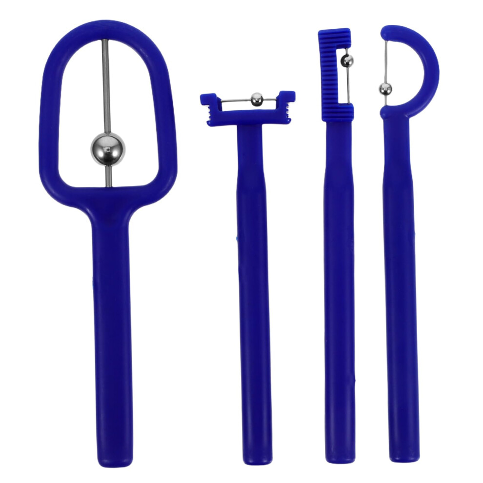 Blue Speech Therapy Tool Set Of 4 Tongue Trainers For Oral Muscle Training And Speech Clarity