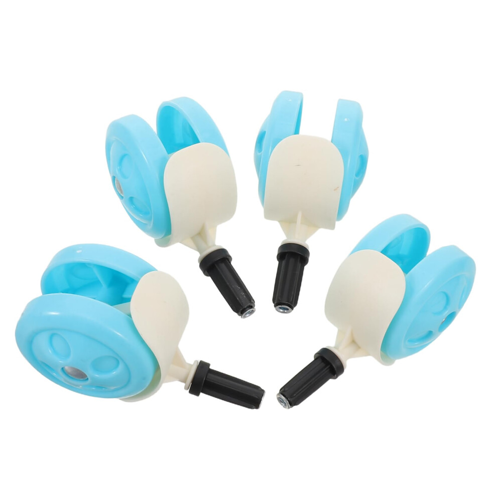 4pcs Silent Swivel Walker Replacement Wheels Durable Wear Resistant Casters for Smooth Quiet Use Sky Blue