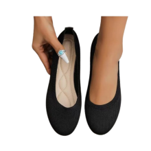 Comode ballerine slip-on da donna, scarpe da ballo in maglia traspirante con supporto per l'arco plantare e suola flessibile, scarpe da ginnastica